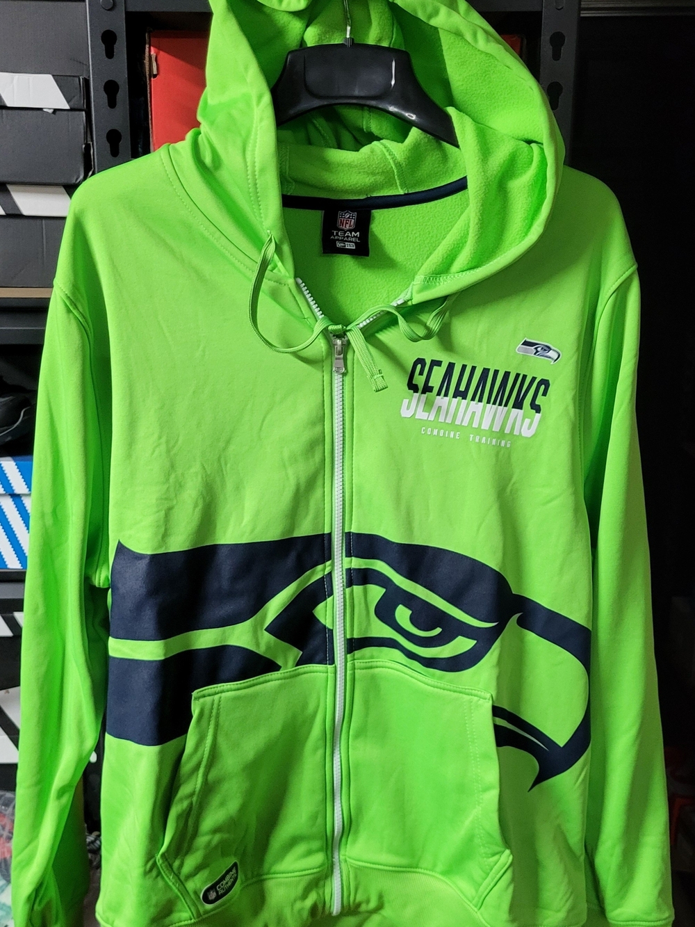 *NEW* NFL Team Apparel Seattle Seahawks Combine Authentic Green Hoodie Size XL